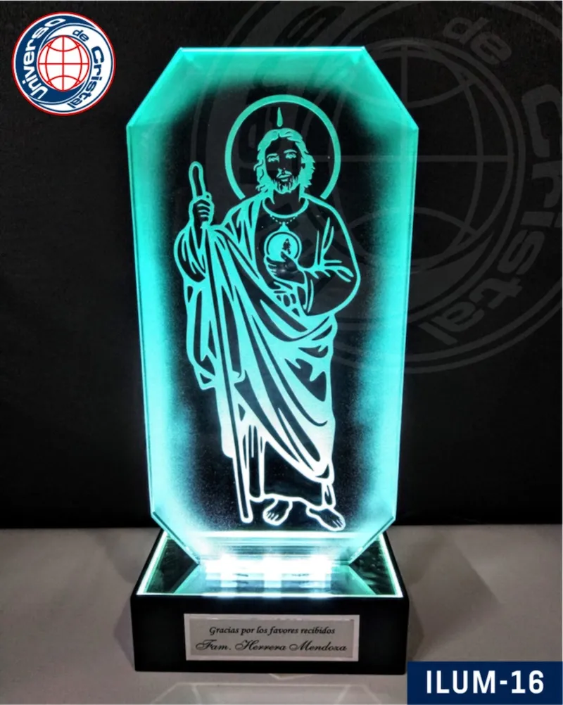 reconocimientos de cristal con iluminacion
